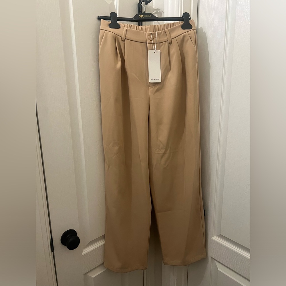 High waist wide leg pants